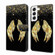 Samsung Galaxy S22 Crystal 3D Shockproof Protective Leather Phone Case - Golden Wings