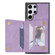 Samsung Galaxy S22 Ultra 5G Line Card Holder Phone Case - Purple