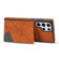 Samsung Galaxy S22 Ultra 5G Line Card Holder Phone Case - Brown