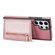 Samsung Galaxy S22 Ultra 5G Zipper Card Holder Phone Case - Rose Gold