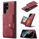 Samsung Galaxy S22 Ultra JEEHOOD Retro Magnetic Detachable Phone Case - Red