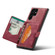 Samsung Galaxy S22 Ultra JEEHOOD Retro Magnetic Detachable Phone Case - Red