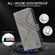 Samsung Galaxy S22 Ultra 5G RFID Geometric Line Flip Leather Phone Case - Grey