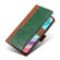 Samsung Galaxy S22 Ultra Contrast Color Side Buckle Leather Phone Case - Light Brown + Green