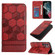 Samsung Galaxy S22 Ultra 5G Football Texture Magnetic Leather Flip Phone Case - Red