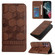 Samsung Galaxy S22 Ultra 5G Football Texture Magnetic Leather Flip Phone Case - Brown