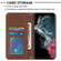Samsung Galaxy S22 Ultra 5G Football Texture Magnetic Leather Flip Phone Case - Brown