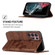 Samsung Galaxy S22 Ultra 5G Football Texture Magnetic Leather Flip Phone Case - Brown
