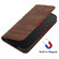 Samsung Galaxy S22 Ultra 5G Football Texture Magnetic Leather Flip Phone Case - Brown