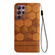Samsung Galaxy S22 Ultra 5G Football Texture Magnetic Leather Flip Phone Case - Khaki