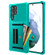 Samsung Galaxy S22 Ultra 5G ZM06 Card Bag TPU + Leather Phone Case - Cyan