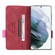 Samsung Galaxy S22 Ultra 5G Magnetic Clasp Flip Leather Phone Case - Red