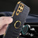 Samsung Galaxy S22 Ultra 5G 6D Electroplating Crocodile Texture Phone Case With Holder - Black Samsung Galaxy S22 Ultra 5G 6D Electroplating Crocodile Texture Phone Case With Holder - Black