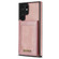 Samsung Galaxy S22 Ultra 5G N.Bekus Vertical Flip Card Slot RFID Phone Case - Rose Gold