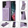 Samsung Galaxy S22 Ultra 5G N.Bekus Vertical Flip Card Slot RFID Phone Case - Purple
