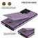 Samsung Galaxy S22 Ultra 5G N.Bekus Vertical Flip Card Slot RFID Phone Case - Purple