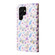 Samsung Galaxy S22 Ultra Bronzing Painting RFID Leather Case - Pansies