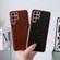 Samsung Galaxy S22 Ultra 5G Genuine Leather Ostrich Texture Series Nano Electroplating Phone Case - Green