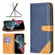 Samsung Galaxy S22 Ultra 5G Color Matching Double Sewing Thread Leather Phone Case - Blue