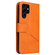 Samsung Galaxy S22 Ultra 5G GQUTROBE Right Angle Leather Phone Case - Orange