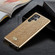 Samsung Galaxy S22 Ultra 5G Fierre Shann  Snake Texture Electroplating PU Phone Case - White
