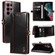 Samsung Galaxy S22 Ultra 5G GQUTROBE RFID Blocking Oil Wax Leather Phone Case - Brown