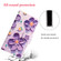 Samsung Galaxy S22 Ultra 5G Colored Drawing Leather Phone Case - Purple Flower