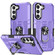 Samsung Galaxy S22 Ultra 5G Ring Holder Armor Hybrid Phone Case - Purple