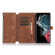 Samsung Galaxy S22 Ultra 5G Dream 9-Card Wallet Zipper Bag Leather Phone Case - Brown