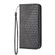 Samsung Galaxy S22 Ultra 5G Cubic Grid Calf Texture Magnetic Closure Leather Phone Case - Black