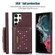 Samsung Galaxy S22 Ultra Three-fold RFID Leather Phone Case with Lanyard - Red