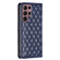 Samsung Galaxy S22 Ultra 5G Diamond Lattice Magnetic Leather Flip Phone Case - Blue