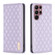 Samsung Galaxy S22 Ultra 5G Diamond Lattice Magnetic Leather Flip Phone Case - Purple