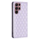 Samsung Galaxy S22 Ultra 5G Diamond Lattice Magnetic Leather Flip Phone Case - Purple