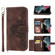 Samsung Galaxy S22 Ultra 5G Skin-feel Flowers Embossed Wallet Leather Phone Case - Brown