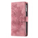 Samsung Galaxy S22 Ultra 5G Multi-Card Totem Zipper Leather Phone Case - Pink