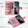 Samsung Galaxy S22 Ultra 5G Multi-Card Totem Zipper Leather Phone Case - Pink