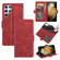 Samsung Galaxy S22 Ultra 5G Dual-side Magnetic Buckle Horizontal Flip Leather Case with Holder & Card Slots & Wallet - Red