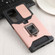 Samsung Galaxy S22 Ultra 5G Sliding Camera Cover Design PC + TPU Shockproof Phone Case with Ring Holder & Card Slot - Rose Gold