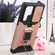 Samsung Galaxy S22 Ultra 5G Sliding Camera Cover Design PC + TPU Shockproof Phone Case with Ring Holder & Card Slot - Rose Gold