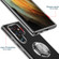 Samsung Galaxy S22 Ultra 5G Shockproof Matte Transparent TPU Phone Case with Ring Holder - Transparent