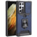 Samsung Galaxy S22 Ultra 5G Sliding Camera Cover Design PC + TPU Shockproof Phone Case with Ring Holder & Card Slot - Blue