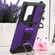 Samsung Galaxy S22 Ultra 5G Sliding Camera Cover Design PC + TPU Shockproof Phone Case with Ring Holder & Card Slot - Purple