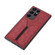 Samsung Galaxy S22 Ultra 5G Denior DV Elastic Card PU Back Cover Phone Case - Red