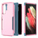Samsung Galaxy S22 Ultra 5G TPU + PC Shockproof Phone Case - Pink+Blue