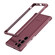 Samsung Galaxy S22 Ultra Aurora Series Lens Protector + Metal Frame Protective Phone Case - Wine Red Silver