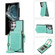 Samsung Galaxy S22 Ultra 5G Rhombic Texture RFID Phone Case with Lanyard & Mirror - Mint Green