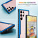 Samsung Galaxy S22 Ultra 5G iPAKY Thunder Series Aluminum Frame + TPU Bumper + Clear PC Shockproof Phone Case - Blue