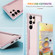 Samsung Galaxy S22 Ultra 5G iPAKY Thunder Series Aluminum Frame + TPU Bumper + Clear PC Shockproof Phone Case - Rose Gold