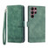 Samsung Galaxy S22 Ultra 5G Dierfeng Dream Line TPU + PU Leather Phone Case - Green
